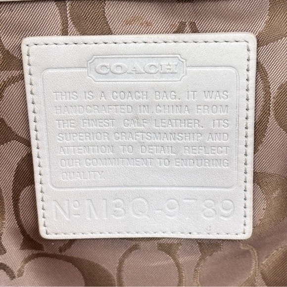 Vintage COACH Blue Glazed Gallery Lunch Tote Patent Leather - Picture 13 of 16